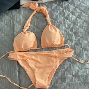 Monday swimwear blush peach bikini set never worn